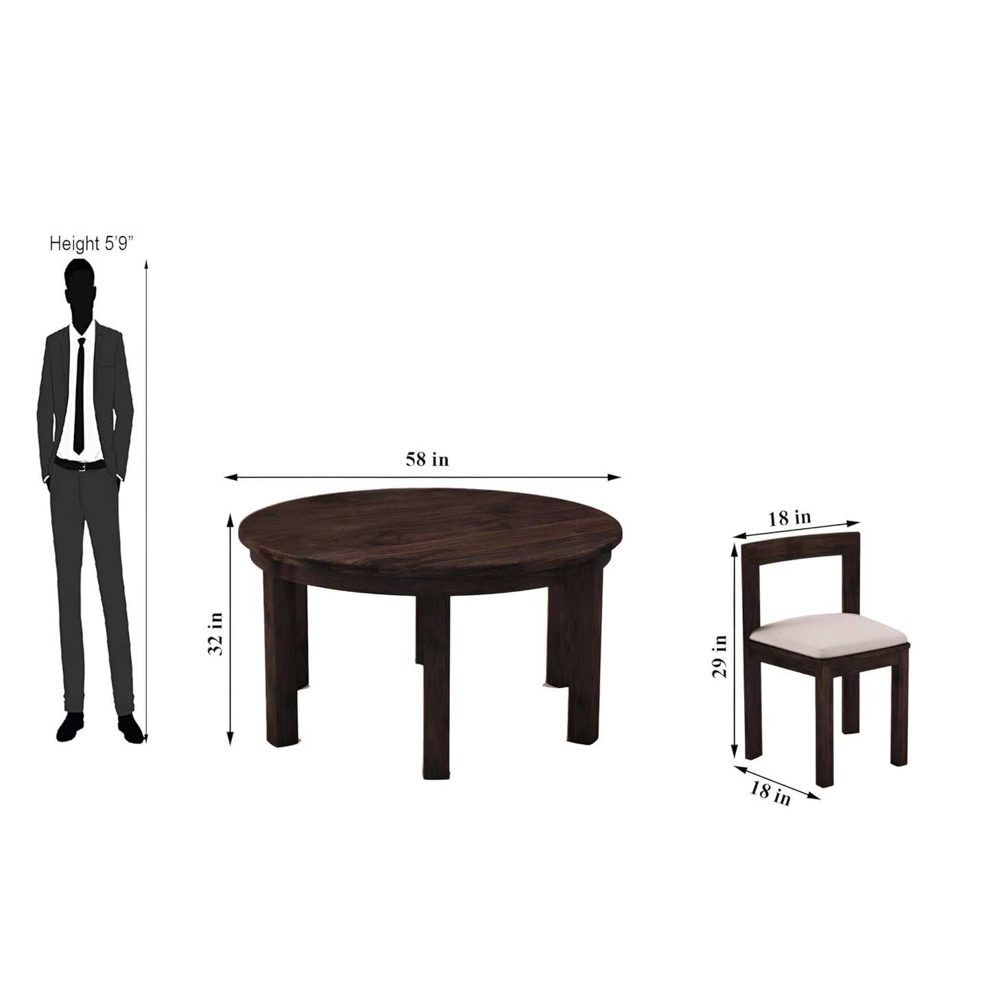 Hunky Elara 6 - Seater Dining Table Set