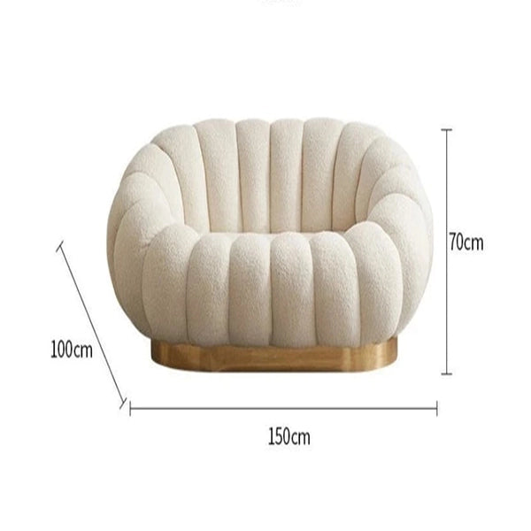 Hunky Stylish Modern sofa Set with Towel Suede Fabric