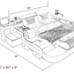 Hunky Modular Futuristic Multifunctional Smart Bed With Built in Massage Chair and Storage Space