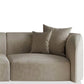 Hunky Premium Suede Fabric Curved Sofa Set with Stainless Steel legs