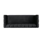 Hunky Modern Suede Fabric Stylish Sofa Set with Wooden legs