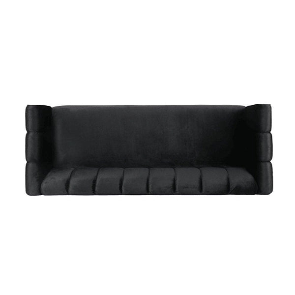 Hunky Modern Suede Fabric Stylish Sofa Set with Wooden legs