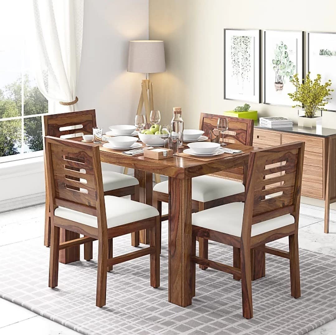 Hunky Titan Crest Heritage 4 Seater Sheesham Wood  Dining Table Set