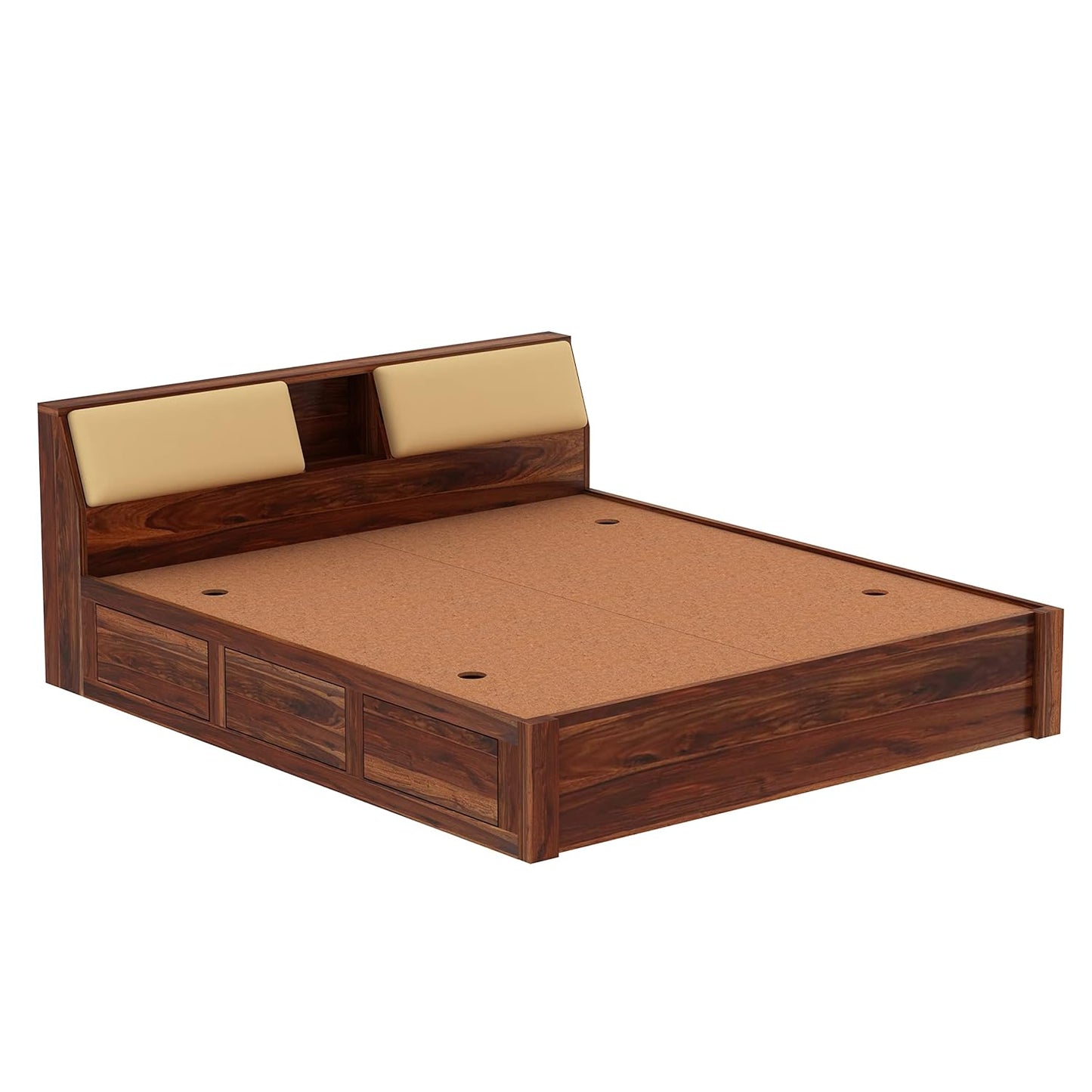 Hunky Wooden Storage Double Bed