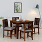 Hunky Haven Wood 4 - Seater Solid Wood Dining Table Set