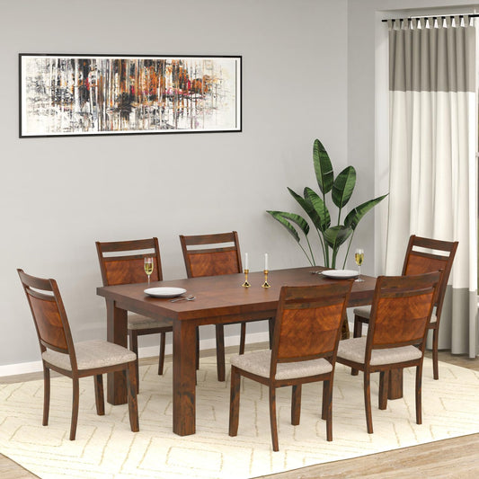Hunky Harvest Moon 6 - Seater Sheesham Wood  Dining Table Set