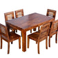 Hunky Monarch Premium 6 - Seater Sheesham Wood Dining Table Set (Premium Natural Finish)