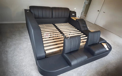 Hunky Multifunction Ultimate Smart Bed With Built-in Massage Chair, Speakers and Storage