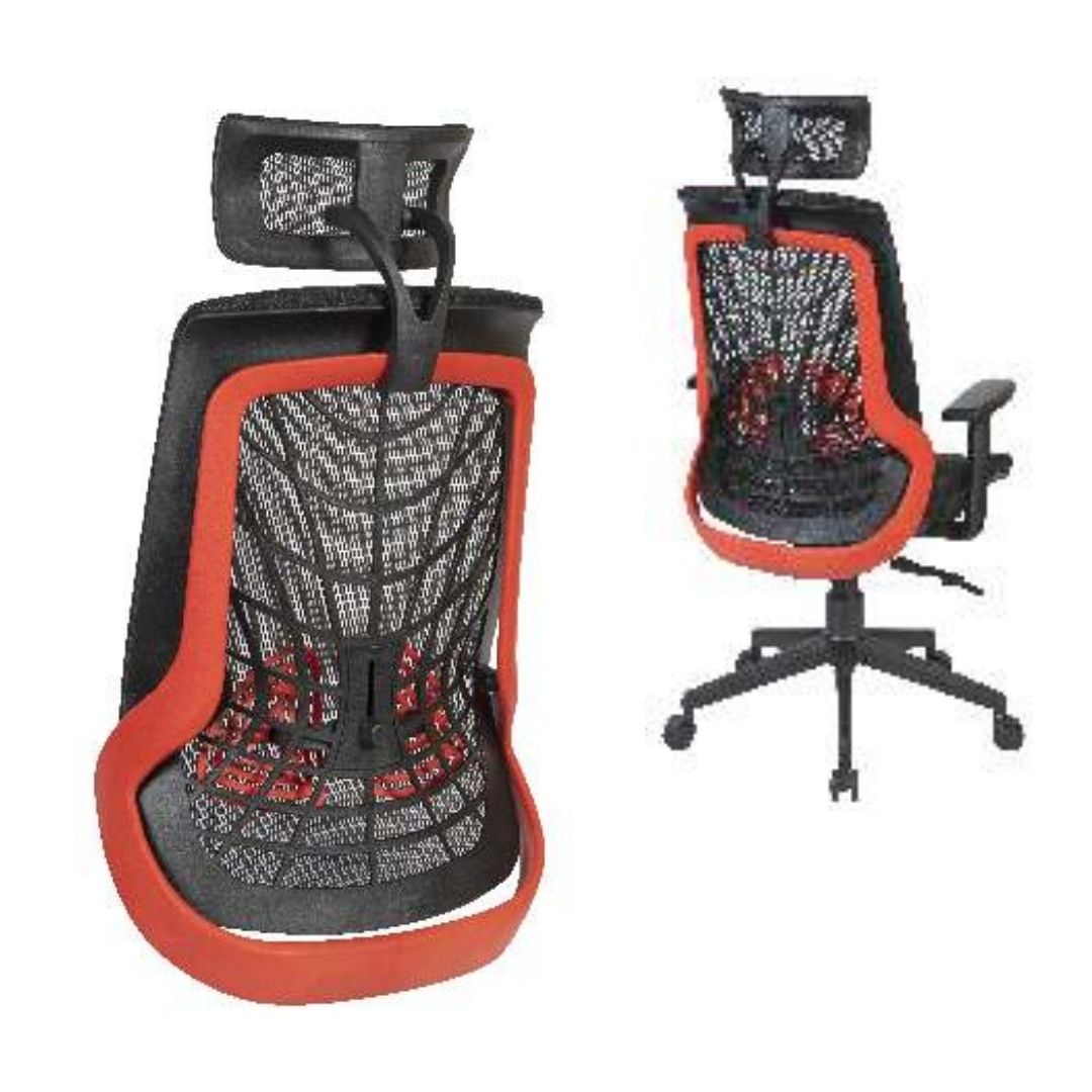 Hunky Spider High Back Office Chair | 5 Year Warranty | Mess Ergonomic Chair With Multi Lock Mechanism | 2D Armrest