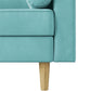 Hunky Modern Luxurious Suede Fabric Sofa Set with Wooden Legs