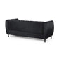 Hunky Modern Suede Fabric Stylish Sofa Set with Wooden legs