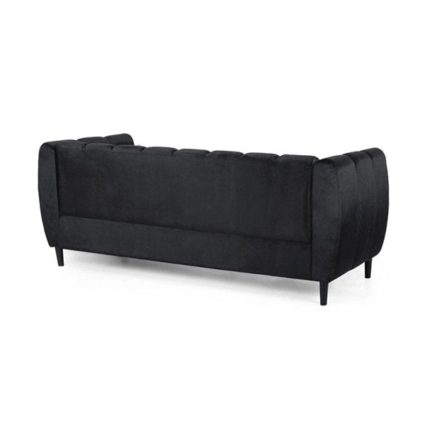 Hunky Modern Suede Fabric Stylish Sofa Set with Wooden legs