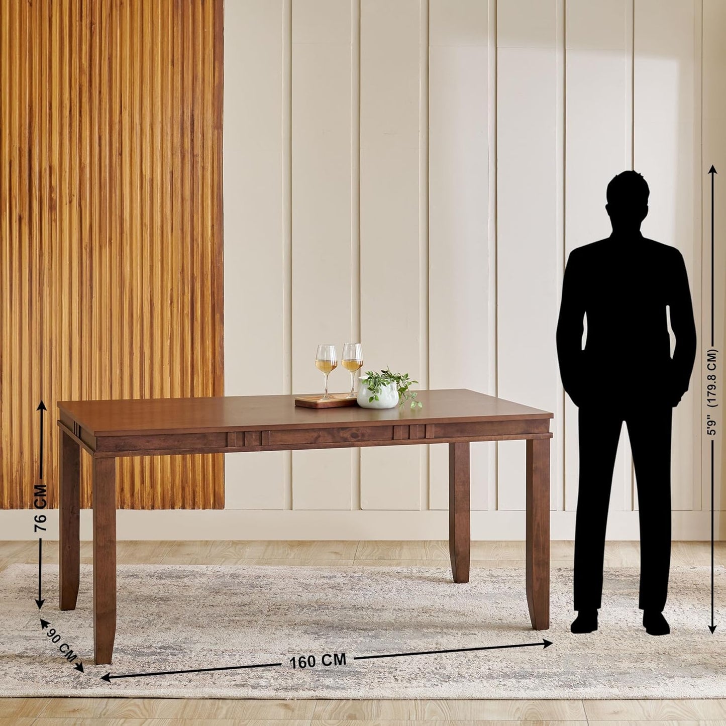 Hunky Serafina Luxe 6 - Seater Dining Table Set