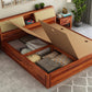 Hunky Sheesham Wood King Size Storage Bed – Wooden Double Bed for Bedroom & Living Room