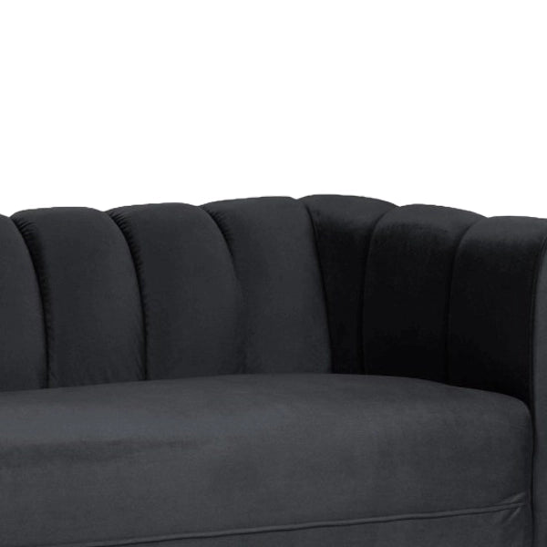 Hunky Modern Suede Fabric Stylish Sofa Set with Wooden legs