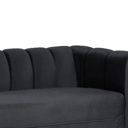 Hunky Modern Suede Fabric Stylish Sofa Set with Wooden legs