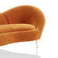 Hunky Modern Stylish Velvet Touch Curved Sofa Set With Stainless Steel legs