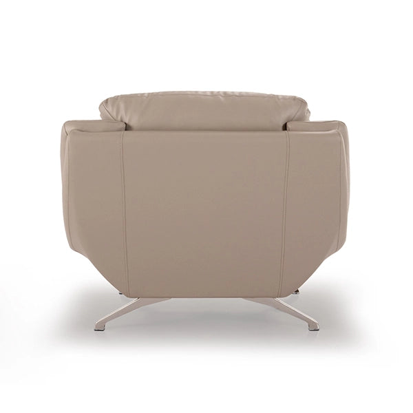 Hunky 3 Seater Modern Leatherette Sofa Set With Wooden Frame and Metal Legs