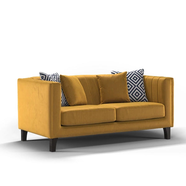Hunky Suede Fabric Luxury Sofa Set With Pine Wood legs