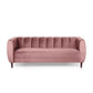 Hunky Modern Suede Fabric Stylish Sofa Set with Wooden legs