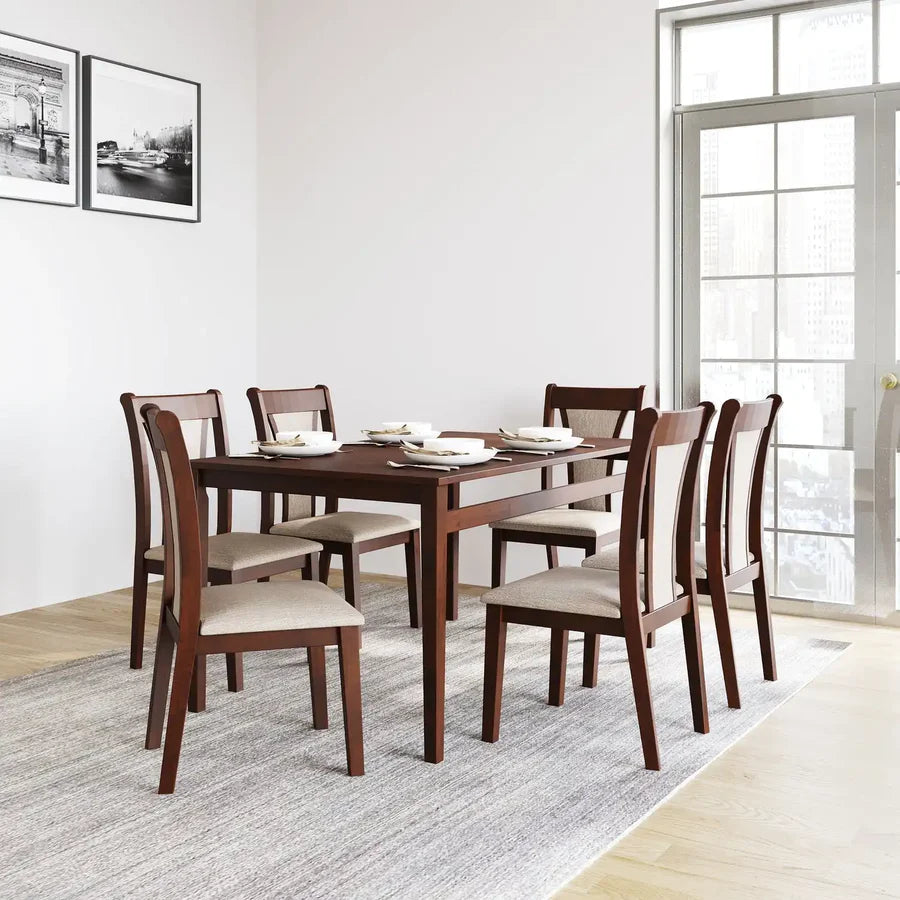 Hunky WoodCrest 6 Seater Dining Table Set