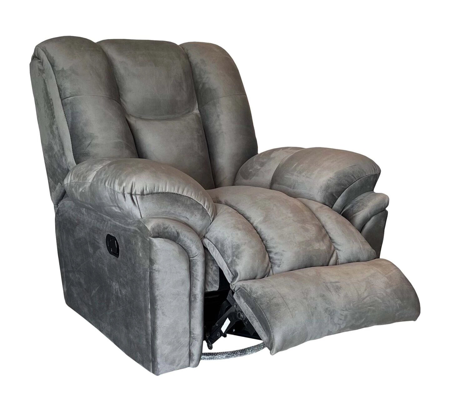 Hunky Fabric Manual Recliner ( Finish Colour - Grey , DIY( Do-It-Yourself) )
