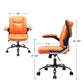 Hunky Medium Back Faux leather Office Boss Chair with Adjustable Height and Armrest