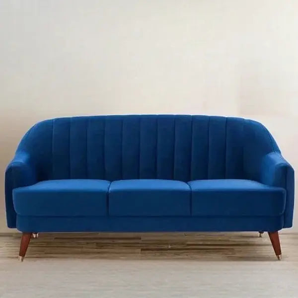 Hunky Suede Fabric Straight Line Sofa Set with Pine wood Legs