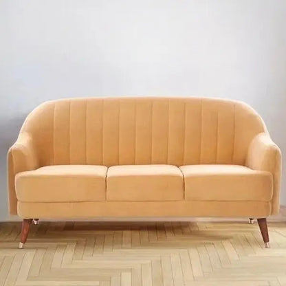 Hunky Suede Fabric Straight Line Sofa Set with Pine wood Legs