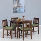 Hunky Haven 6-Seater Sheesham Wood Dining Table Set with Quartz Top (Teak Finish)