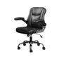Hunky Medium Back Faux leather Office Boss Chair with Adjustable Height and Armrest