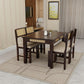 Hunky Urban Hearth 4 - Seater Sheesham Wood Dining Table Set