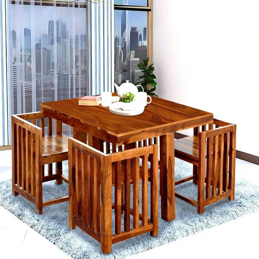 Hunky Noble grain 4 - Seater Dining Table Set