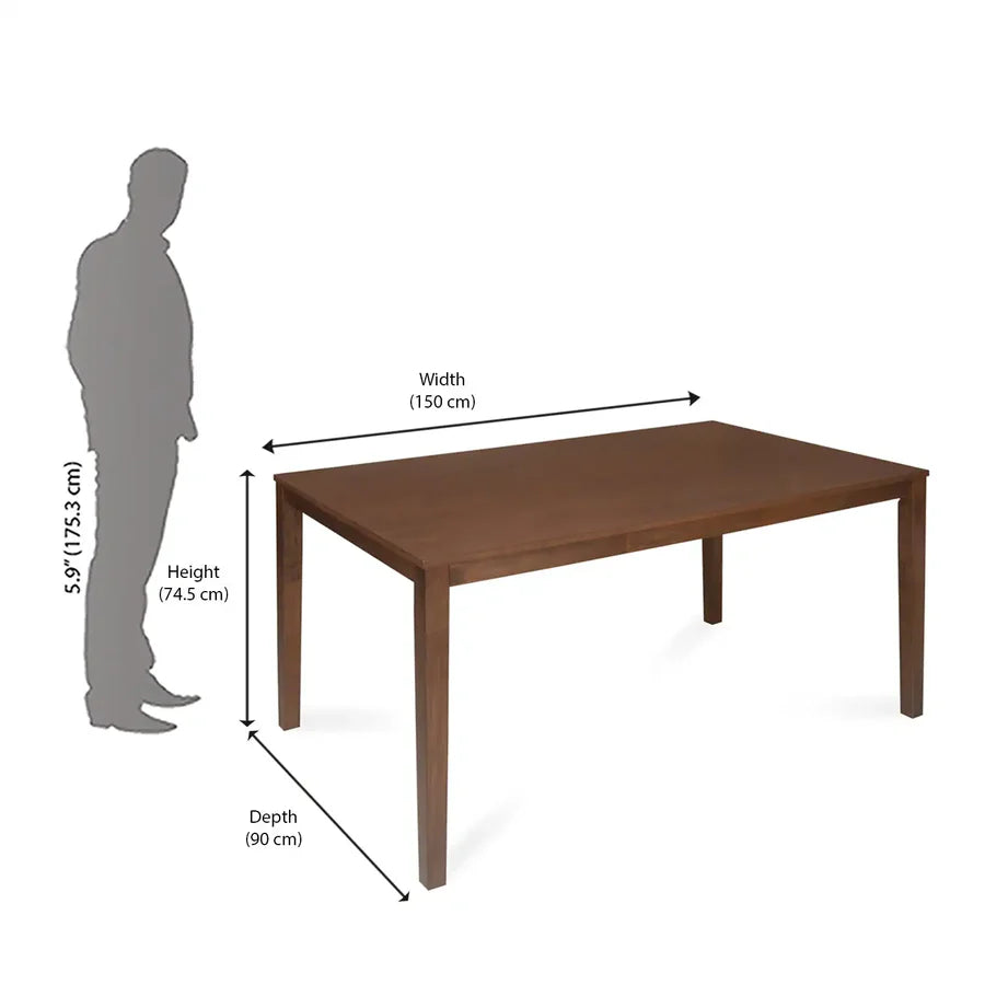Hunky WoodCrest 6 Seater Dining Table Set