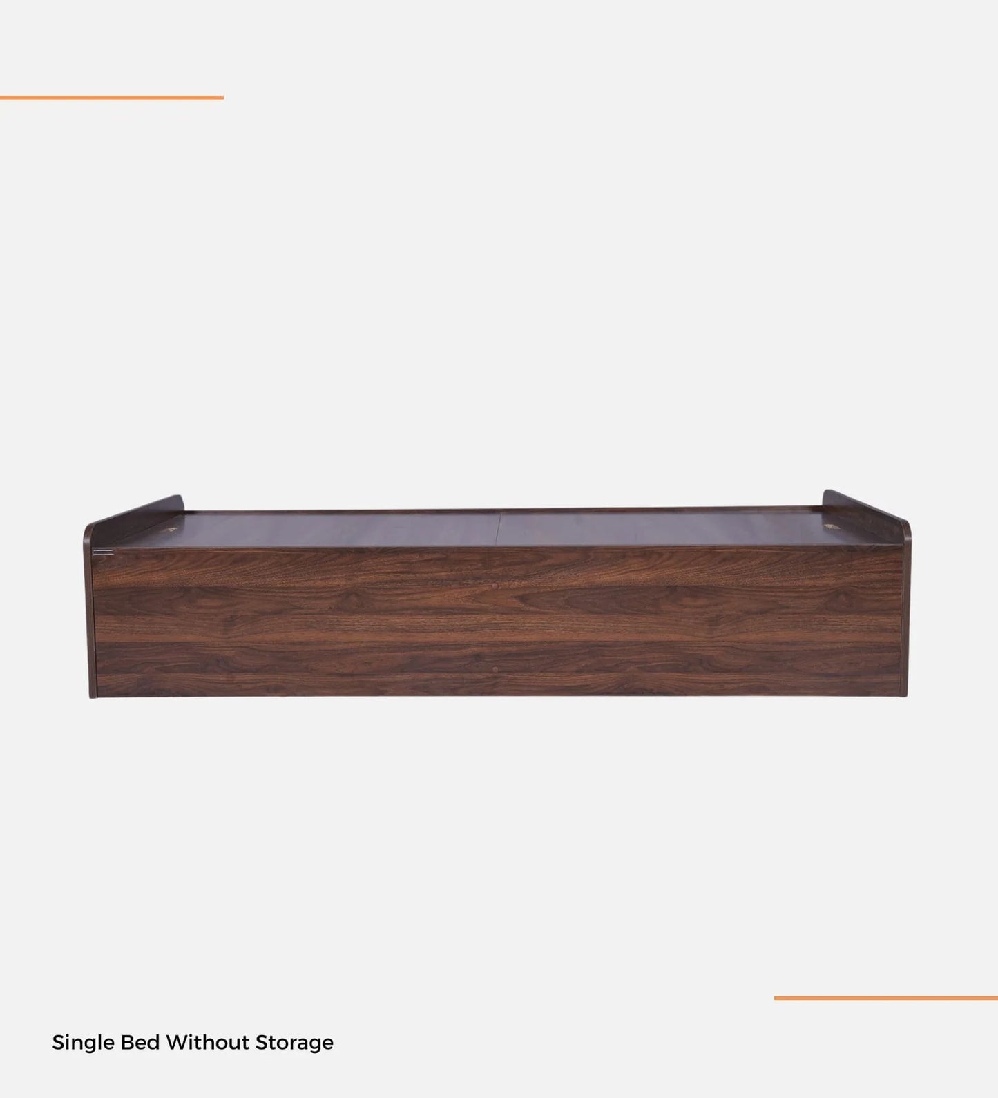 Single Size Bed in Columbian Walnut Finish with Box Storage