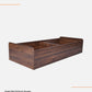 Single Size Bed in Columbian Walnut Finish with Box Storage
