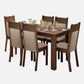 Hunky Valencia Crest 6- Seater Sheesham Wood Dining Table Set (Teak Finish)