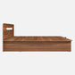 Solid King Size Bed with Box Storage in Brown Colour