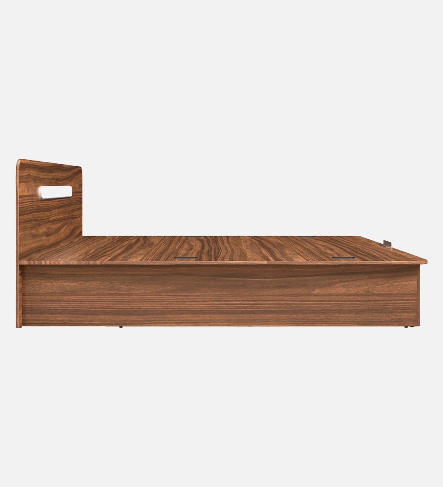 Solid King Size Bed with Box Storage in Brown Colour