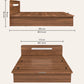 Solid King Size Bed with Box Storage in Brown Colour