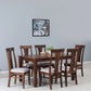 Hunky Riviera 6-Seater Sheesham Wood Quartz Top Dining Table Set (Teak Finish)