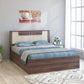 Hunky Queen Bed In Lyon Walnut Finish With Lifton & Hydraulic Storage
