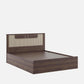 Hunky Queen Bed In Lyon Walnut Finish With Lifton & Hydraulic Storage