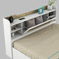 Jiipsy Queen Size Bed in Kingston White & Sebastian Oa Finish with Box Storage