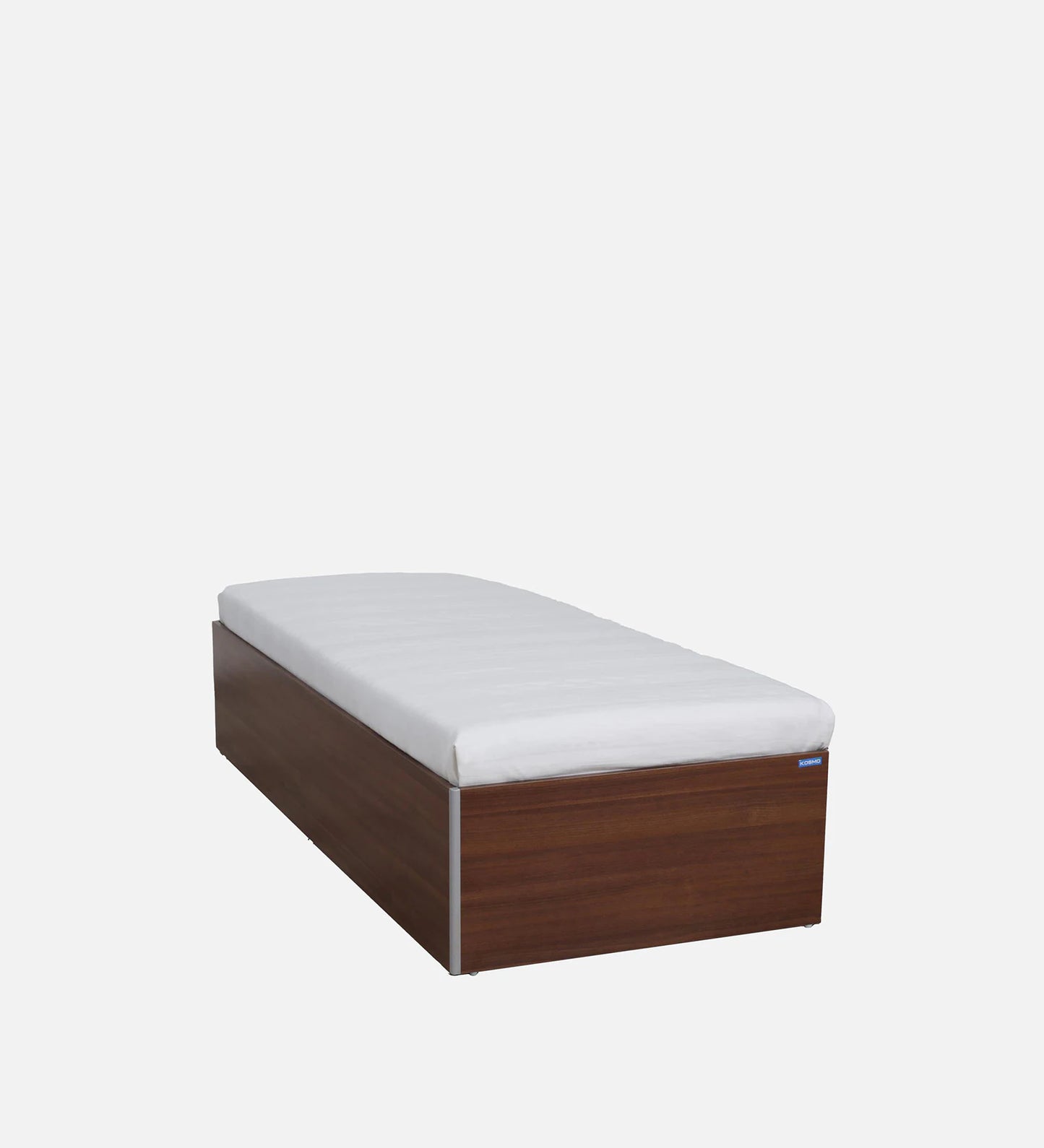 Hunky Single Bed in Rigato Walnut Finish with Box Storage
