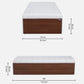 Hunky Single Bed in Rigato Walnut Finish with Box Storage