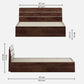 Hunky Queen Bed In Sheesham Finish With Box Storage