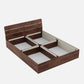 Hunky Queen Bed In Sheesham Finish With Box Storage
