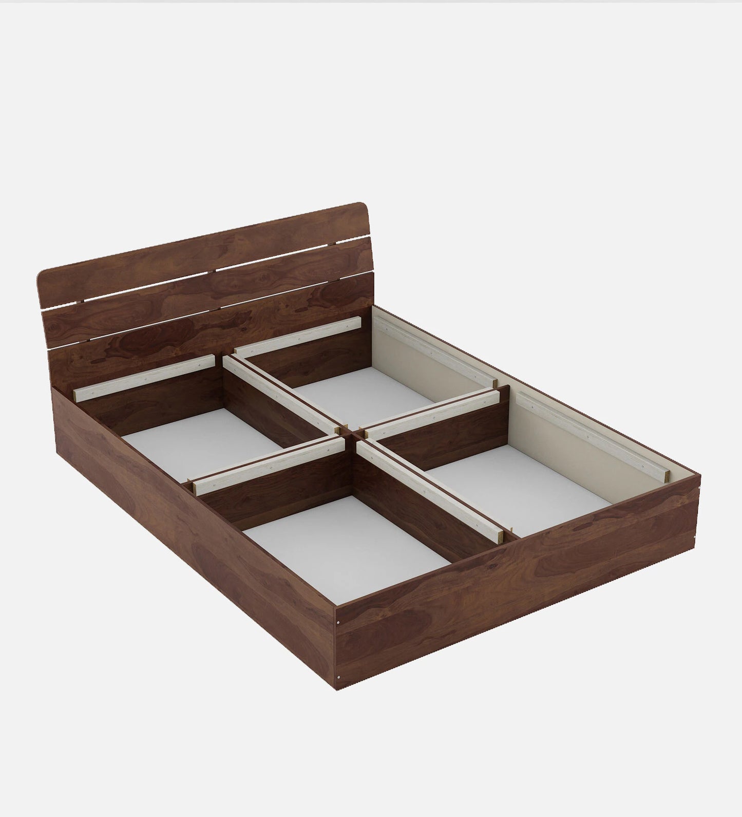 Hunky Queen Bed In Sheesham Finish With Box Storage