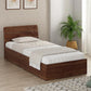Hunky Single Bed in Sheesham Finish with Box Storage